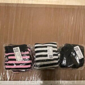 3 pair of striped arm warmers fingerless long gloves unbranded